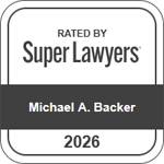 Rated By Super Lawyers Michael A. Backer 2026